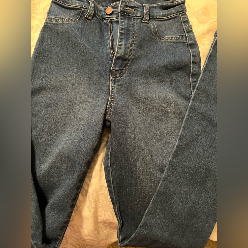 High waist skinny jeans